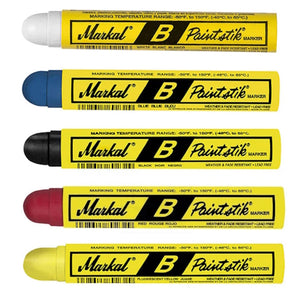 Markal - B Paintstik - Original Marker for Rough, Rusty, Smooth or Dirty Surfaces - Pack of 3