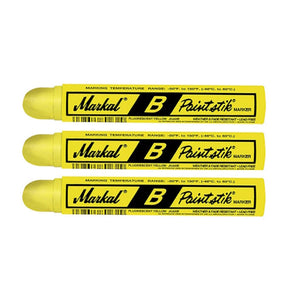 Markal - B Paintstik - Original Marker for Rough, Rusty, Smooth or Dirty Surfaces - Pack of 3