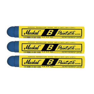 Markal - B Paintstik - Original Marker for Rough, Rusty, Smooth or Dirty Surfaces - Pack of 3