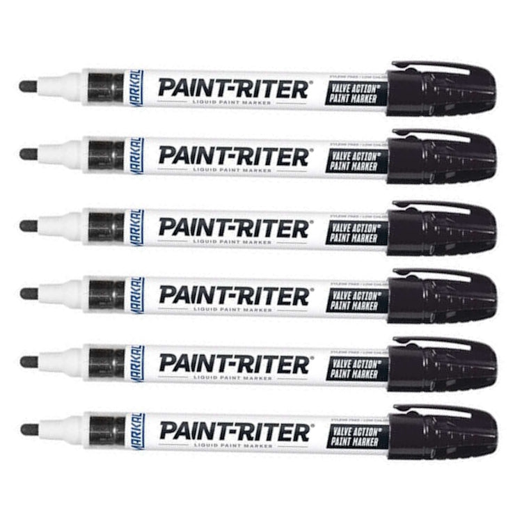 Markal - Valve Action Fast-Drying Liquid Paint Marker - Pack of 6