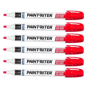 Markal - Valve Action Fast-Drying Liquid Paint Marker - Pack of 6