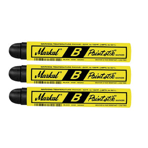 Markal - B Paintstik - Original Marker for Rough, Rusty, Smooth or Dirty Surfaces - Pack of 3