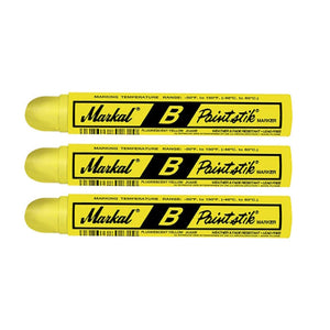 Markal - B Paintstik - Original Marker for Rough, Rusty, Smooth or Dirty Surfaces - Pack of 3