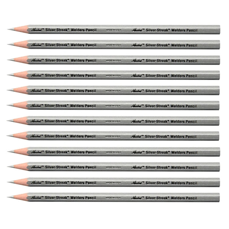 Markal - Silver-Streak Welder's Pencil - Pack of 12