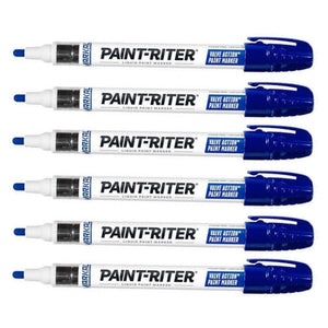 Markal - Valve Action Fast-Drying Liquid Paint Marker - Pack of 6