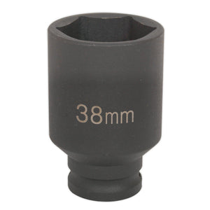 Sealey Impact Socket 38mm 1/2" Sq Drive Deep