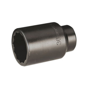 Sealey Impact Socket 36mm 1/2" Sq Drive Bi-Hex Deep (Premier) - 6pt