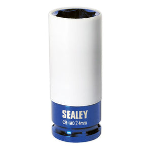 Sealey Alloy Wheel Impact Socket 24mm 1/2" Sq Drive