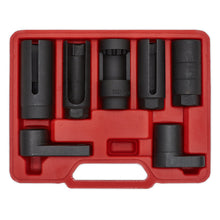 Load image into Gallery viewer, Sealey Oxygen Sensor Socket Set 7pc 3/8&quot; &amp; 1/2&quot; Sq Drive
