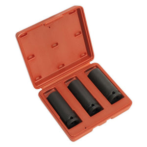 Sealey Impact Socket Set 3pc 1/2" Sq Drive Deep