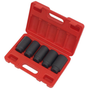 Sealey Impact Hub Nut Socket Set 5pc 1/2" Sq Drive