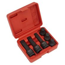 Load image into Gallery viewer, Sealey Impact Spline Socket Bit Set 6pc 1/2&quot; Sq Drive
