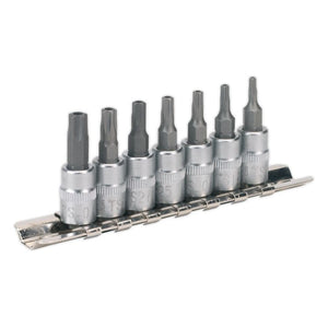 Sealey TRX-TS* Security Socket Bit Set 7pc 1/4" Sq Drive (Premier)