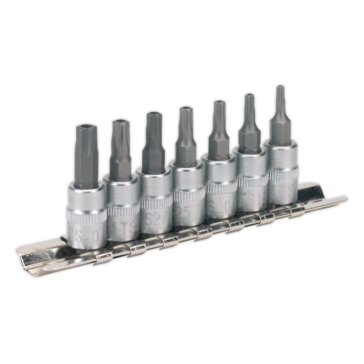 Sealey TRX-TS* Security Socket Bit Set 7pc 1/4