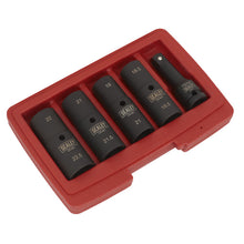 Load image into Gallery viewer, Sealey Impact Socket Set 1/2&quot; Sq Drive 77mm Double Ended 18.5 x 22.5mm - 5pc
