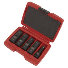 Load image into Gallery viewer, Sealey Impact Socket Set 1/2&quot; Sq Drive 77mm Double Ended 18.5 x 22.5mm - 5pc
