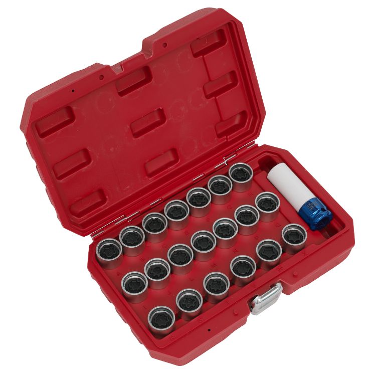 Sealey Locking Wheel Nut Key Set 21pc - Audi