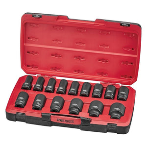 Teng Impact Socket Set 3/4" Drive Deep Metric DIN 17pcs