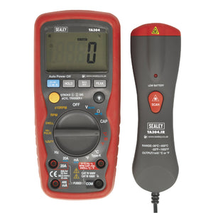 Sealey Digital Automotive Analyser 15-Function, Inductive Coupler/Infrared Temperature Probe