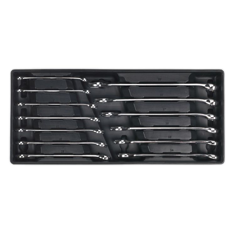 Sealey Tool Tray, Combination Spanner Set 13pc Metric (Premier)