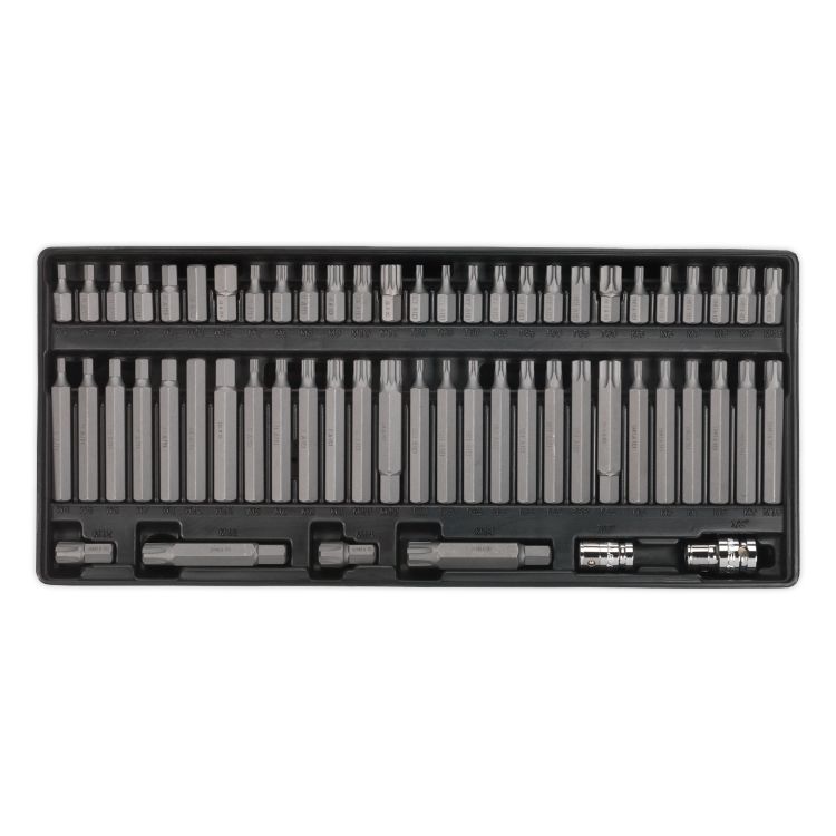 Sealey Tool Tray, Security TRX-Star*/Hex/Ribe/Spline Bit Set 60pc (Premier)