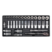 Load image into Gallery viewer, Sealey Tool Tray, Socket Set 35pc 3/8&quot; Sq Drive (Premier)
