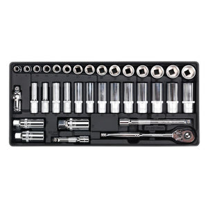 Sealey Tool Tray, Socket Set 35pc 3/8" Sq Drive (Premier)