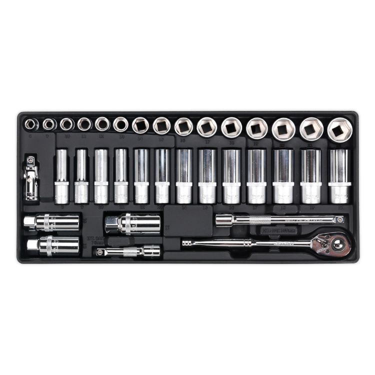 Sealey Tool Tray, Socket Set 35pc 3/8