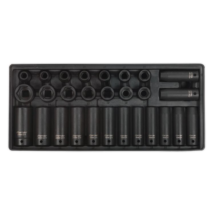 Sealey Tool Tray, Impact Socket Set 28pc 1/2