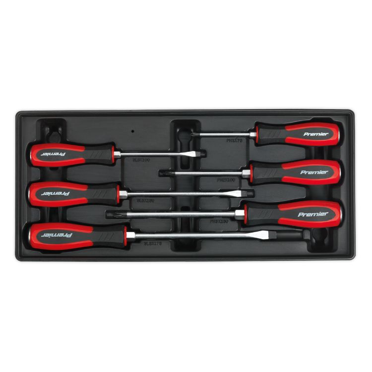 Sealey Tool Tray, Hammer-Thru Screwdriver Set 6pc (Premier)