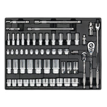 Load image into Gallery viewer, Sealey Tool Tray, Socket Set 55pc 3/8&quot; &amp; 1/2&quot; Sq Drive (Premier)
