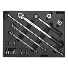 Load image into Gallery viewer, Sealey Tool Tray, Ratchet, Torque Wrench, Breaker Bar &amp; Socket Adaptor Set 13pc (Premier)
