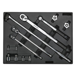 Sealey Tool Tray, Ratchet, Torque Wrench, Breaker Bar & Socket Adaptor Set 13pc (Premier)