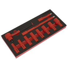 Load image into Gallery viewer, Sealey Insulated Socket Set, Tool Tray 11pc 3/8&quot; Sq Drive - VDE Approved
