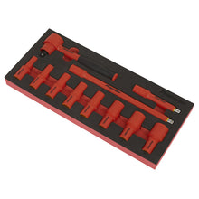 Load image into Gallery viewer, Sealey Insulated Socket Set, Tool Tray 11pc 3/8&quot; Sq Drive - VDE Approved
