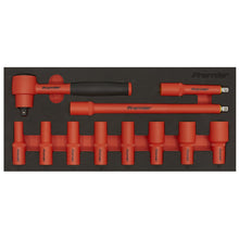 Load image into Gallery viewer, Sealey Insulated Socket Set, Tool Tray 11pc 3/8&quot; Sq Drive - VDE Approved
