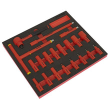 Load image into Gallery viewer, Sealey Insulated Socket Set, Tool Tray 20pc 3/8&quot; Sq Drive 6pt WallDrive - VDE Approved
