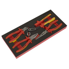 Load image into Gallery viewer, Sealey Insulated Pliers Set 4pc, Tool Tray - VDE Approved
