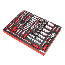 Load image into Gallery viewer, Sealey Tool Tray, Socket Set 91pc 1/4&quot;, 3/8&quot; &amp; 1/2&quot; Sq Drive (Premier)
