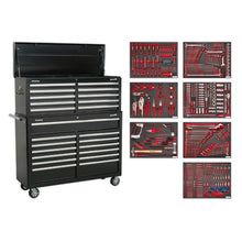 Load image into Gallery viewer, Sealey Toolchest Combination 23 Drawer Ball-Bearing Slides - Black, 446pc Tool Kit
