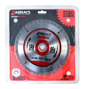 Abracs TCT Blade 190mm x 30mm x 40T - Wood