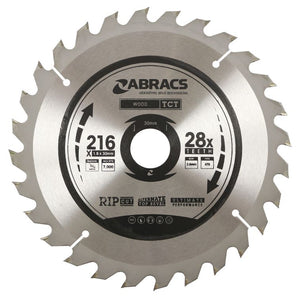 Abracs TCT Blade 216mm x 30mm x 28T - Wood