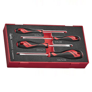 Teng Flat Screwdriver Set FOAM 4pcs