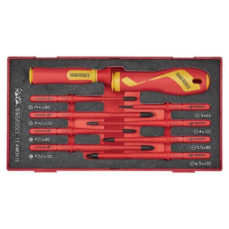 Teng Insulated Screwdriver Interchangeable Blade Set 10pcs