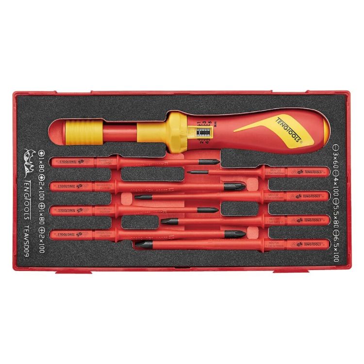 Teng Insulated Torque Screwdriver Interchangeable Blade Set 9pcs