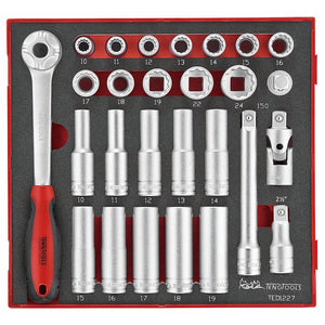 Teng Socket Set 1/2" Drive 27pcs - 12pt