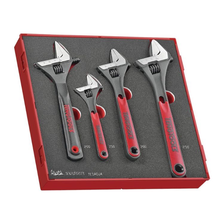 Teng Adjustable Wrench Set 4pcs EVA