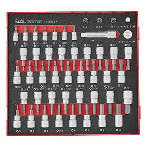 Teng Socket Bit Set 1/4" and 3/8" Drive FOAM 47pcs