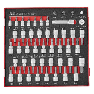 Teng Socket Bit Set 1/4" and 3/8" Drive FOAM 47pcs