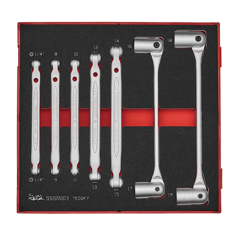 Teng Double Flex Wrench Set 7pcs